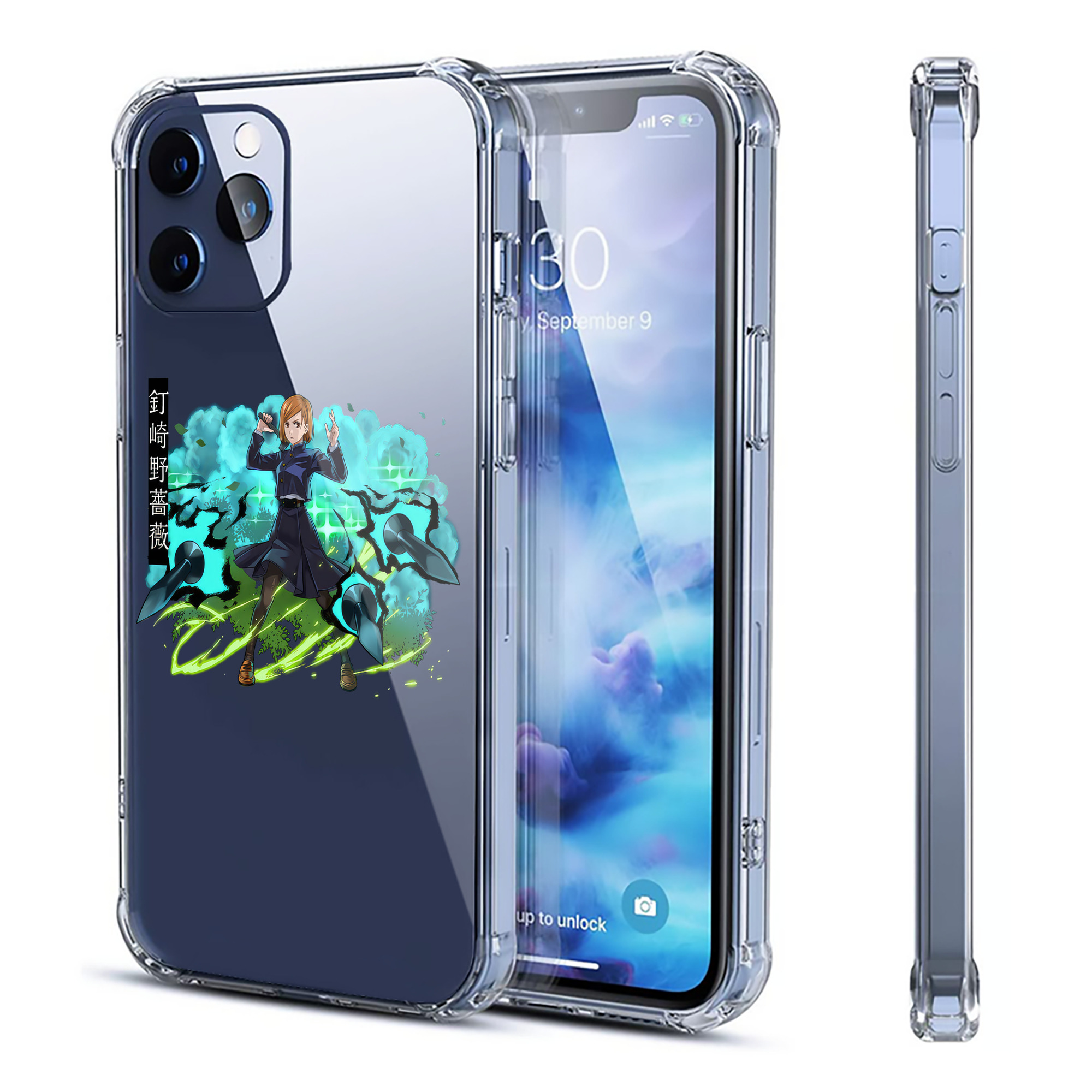 （画像用） 呪術廻戦 Jujutsu Kaisen 【iPhone 12シリーズ対応】透明スマホケース（クリアソフトケース）